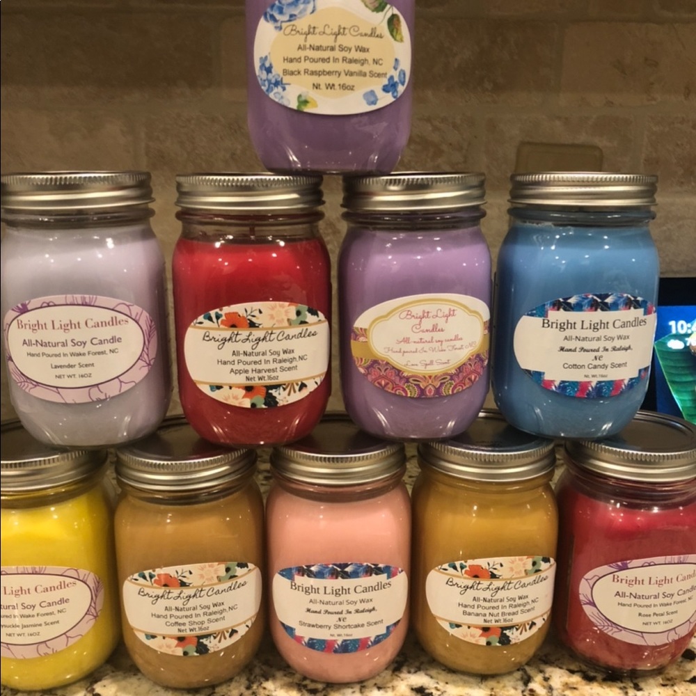 Homemade 16oz soy candles